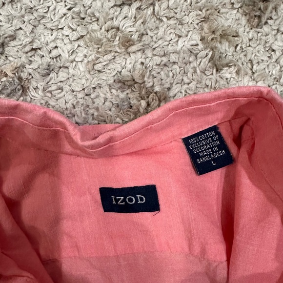 Men’s Izod Long Sleeve Button Down Dress Shirt - Picture 2 of 3